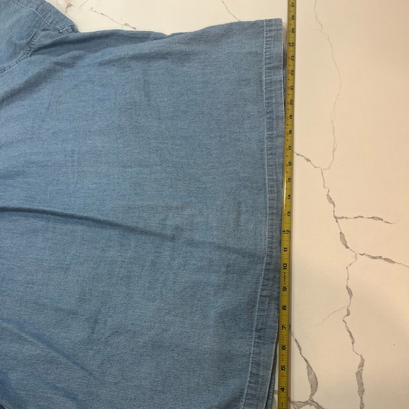 Madewell Denim Short-Sleeve Button-Up Short in Brickton wash - size XL - Picture 8 of 9